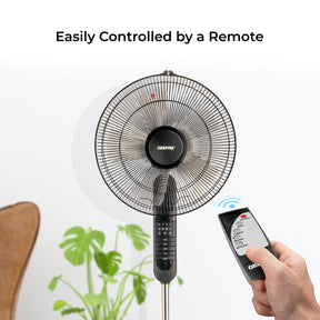 16-inch Pedestal Fan with Remote Control 60W
