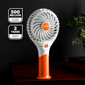 4800mAh Orange Three-Speed Rechargeable Handheld Fan