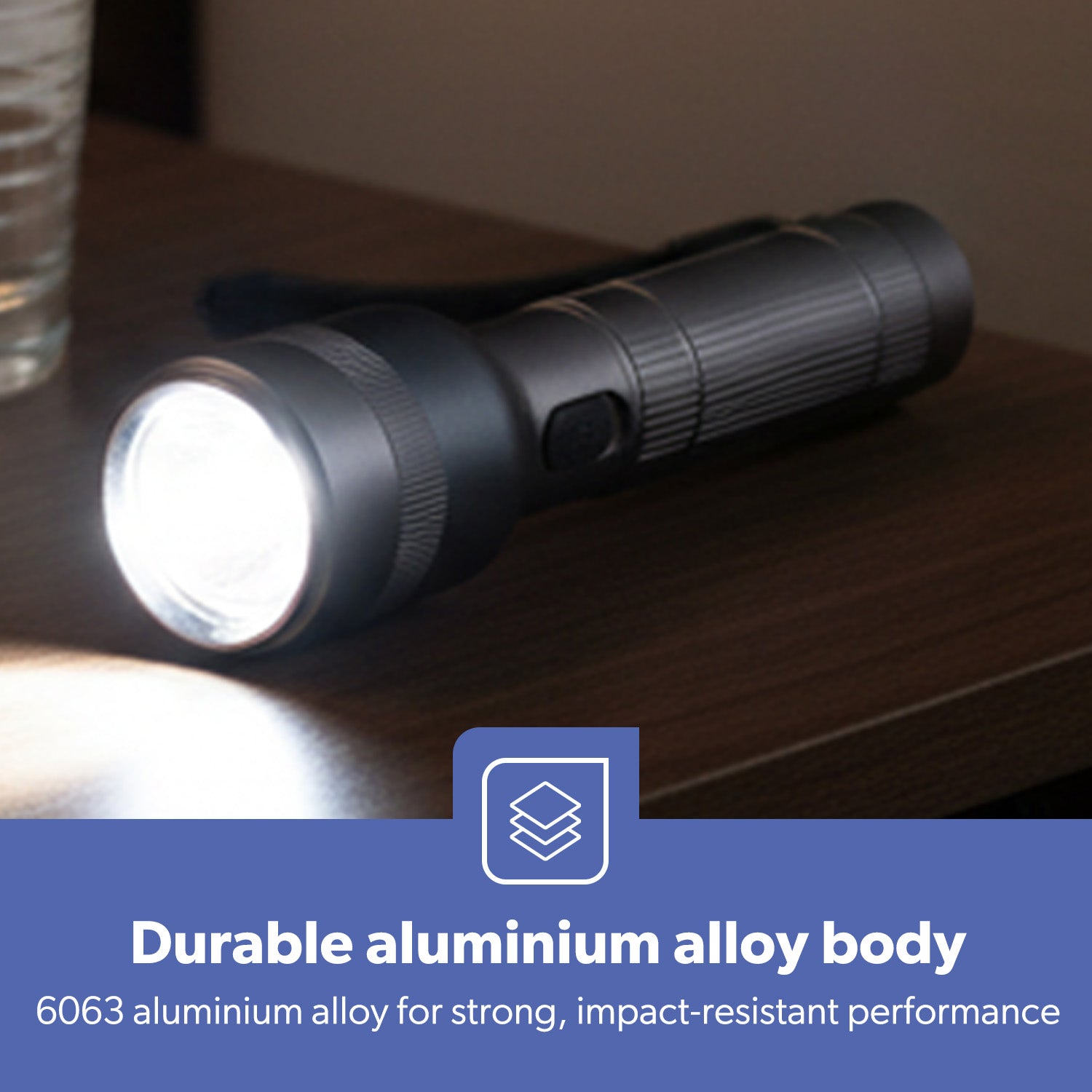 1500 Lumen Super-Bright Zoomable LED Flashlight With 4 Modes