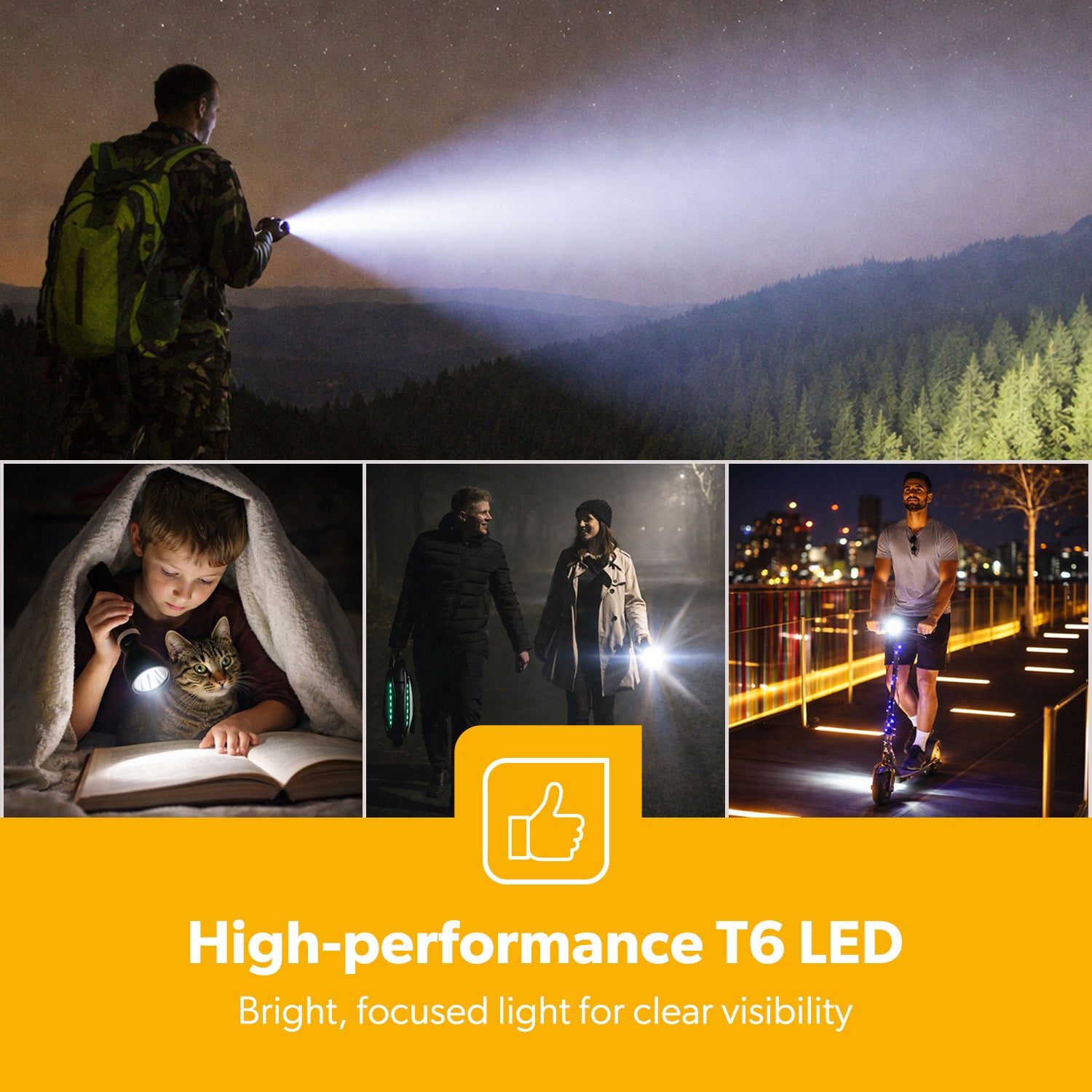 5000mAh Super Bright Rechargeable LED Torch Flashlight