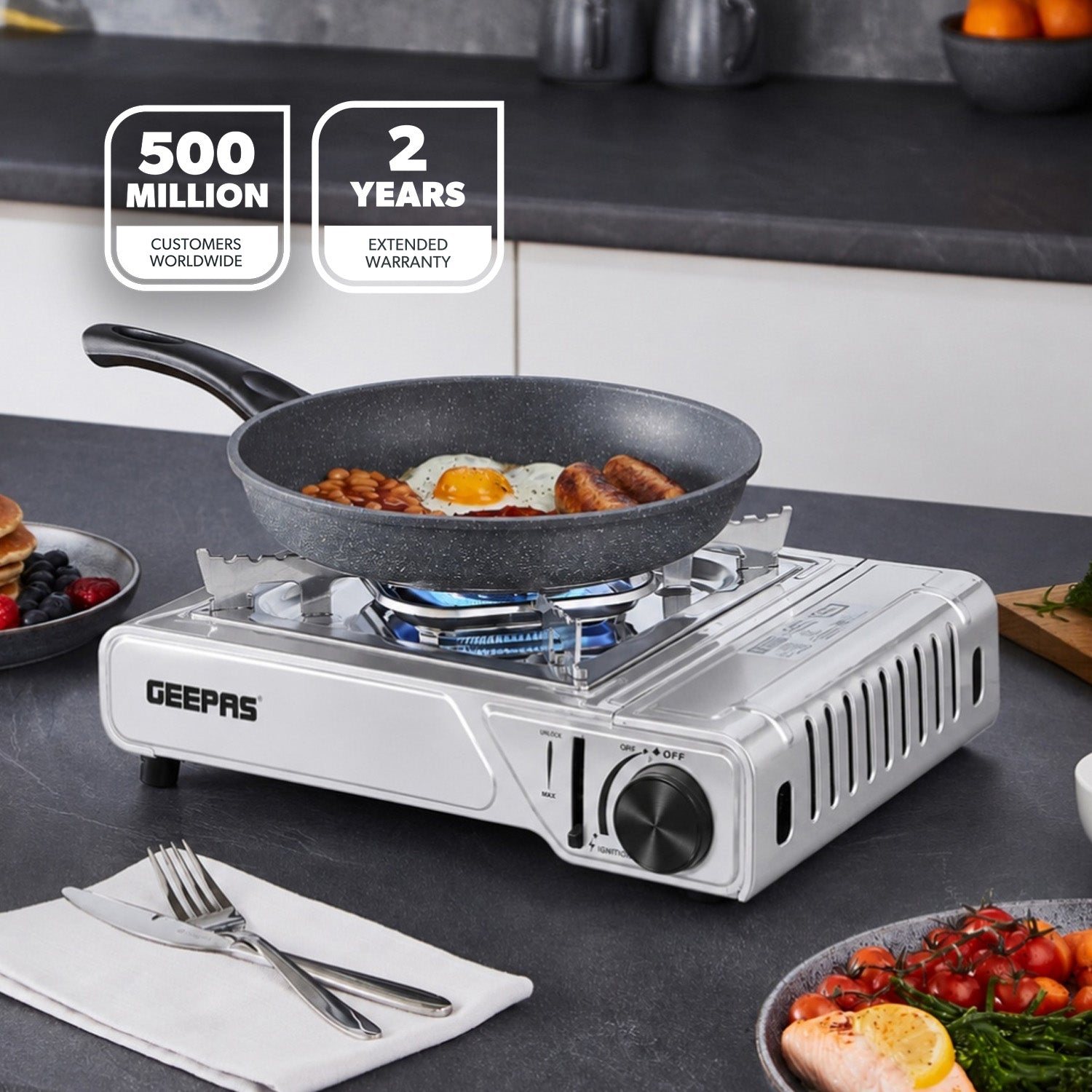2-In-1 Single Camping Gas Stove With Carry Case