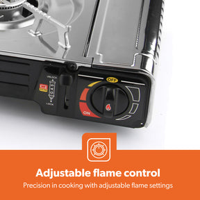 2-In-1 Lightweight Portable Double Burner Camping Gas Stove