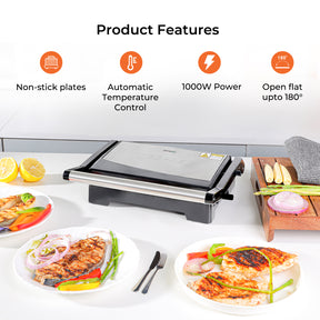 180° Stainless Steel Electric Sandwich Grill and Panini Press