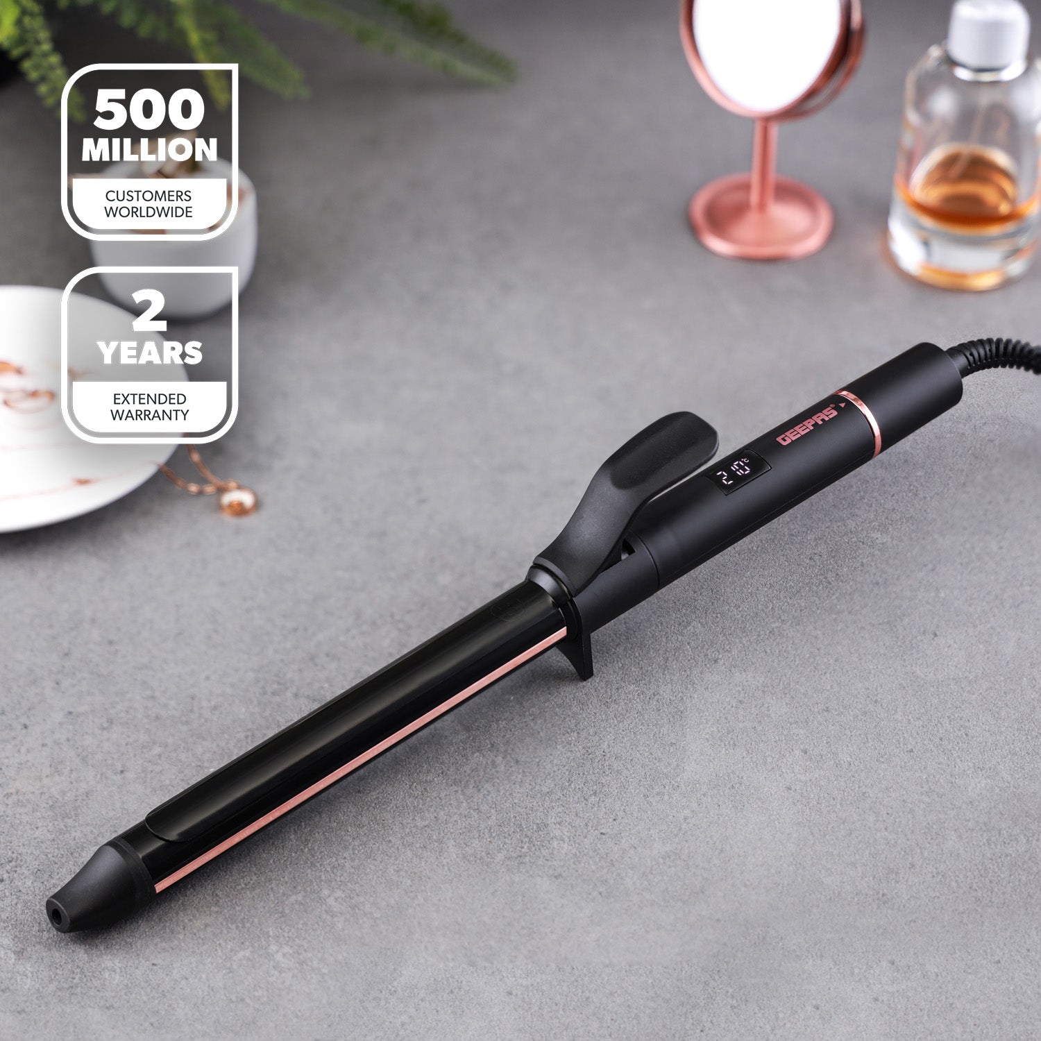 Expert Salon Curling Wand For Short & Long Hair Ceramic Coated
