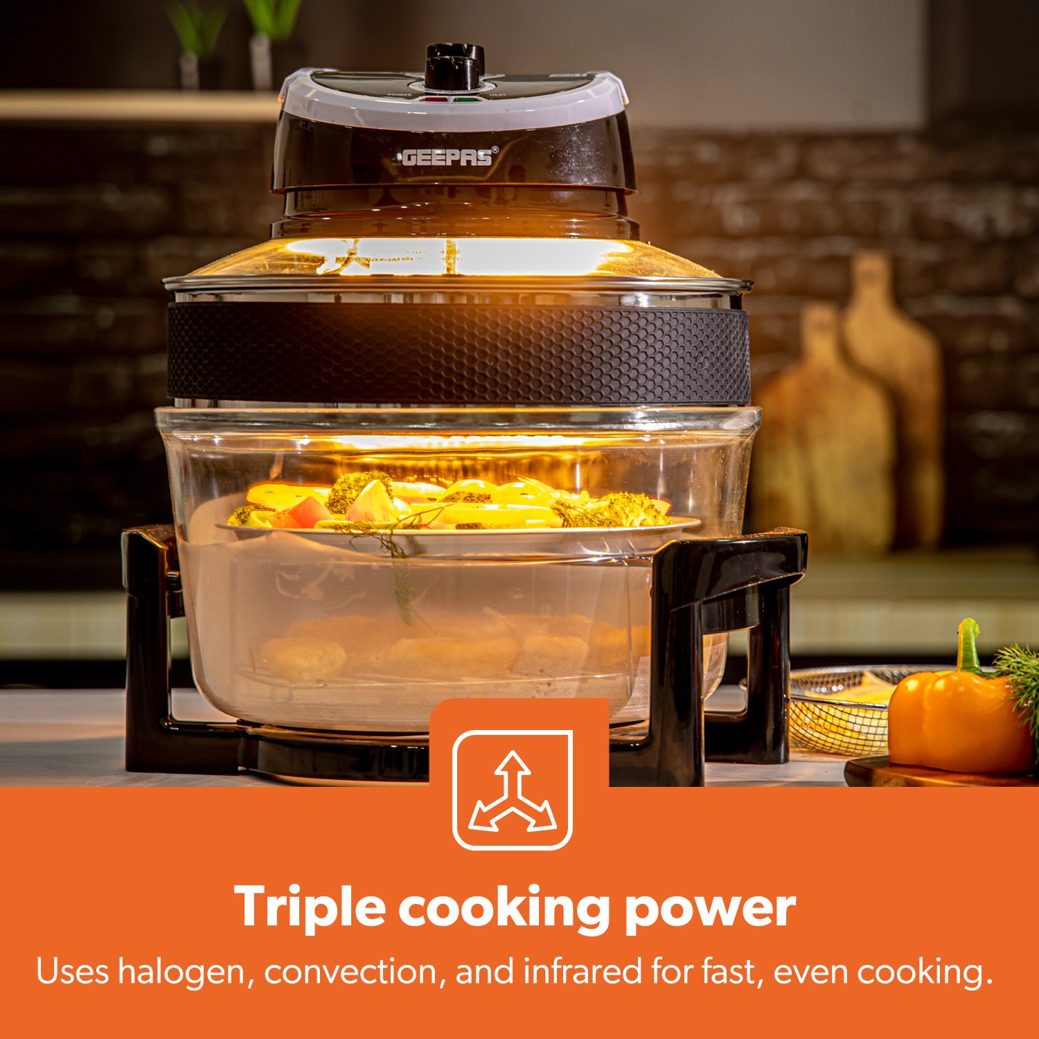 17L Three-Tier Rapid Halogen Oven Air Fryer