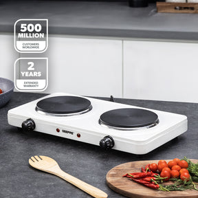 2000W Universal Electric Countertop Double Hot Plate