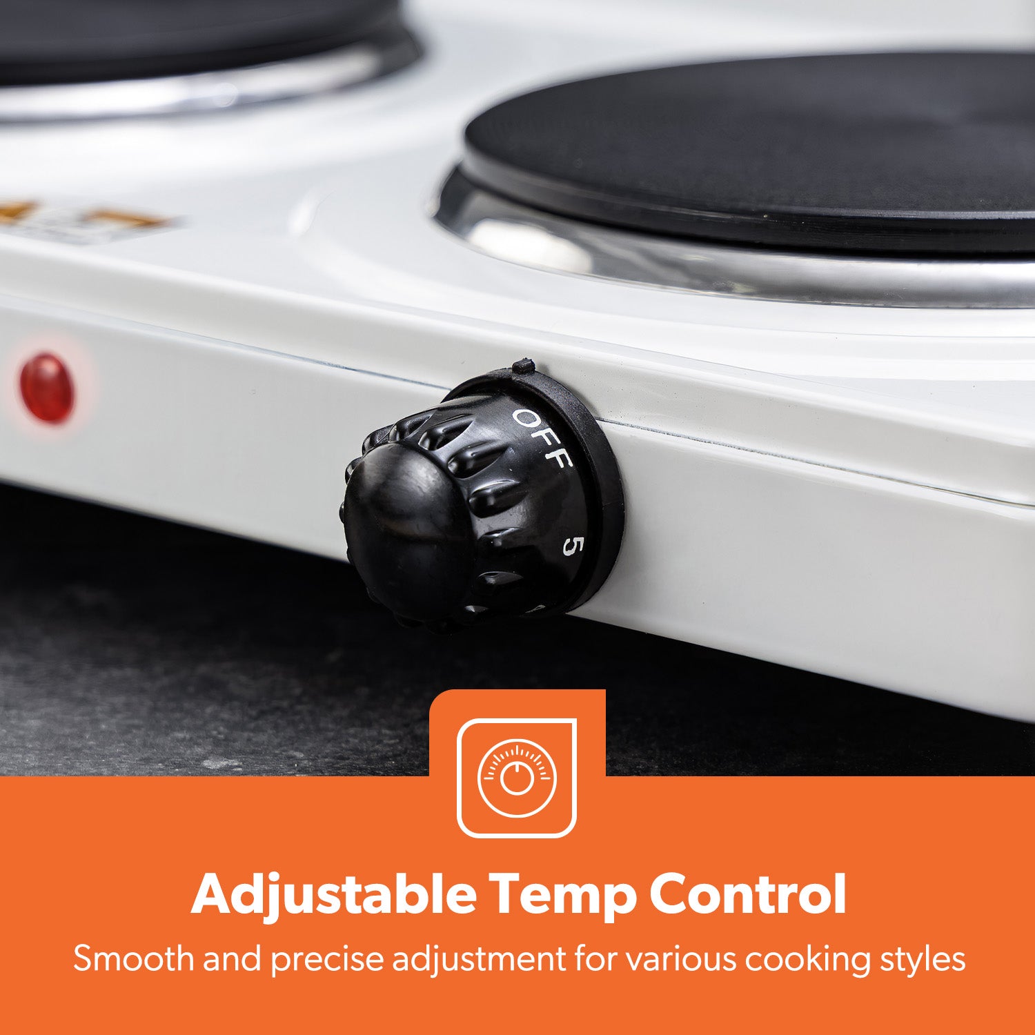 2000W Universal Electric Countertop Double Hot Plate