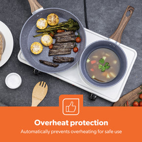 2000W Universal Electric Countertop Double Hot Plate