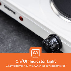 2000W Universal Electric Countertop Double Hot Plate