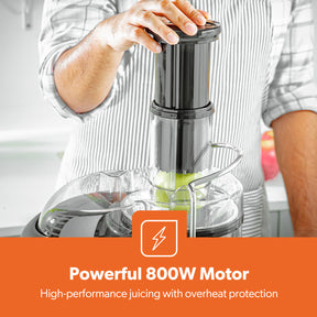 800W High-Speed Centrifugal Juicer With Wide Chute & Dual Speed