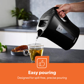 1.7L Fast-Boil Cordless Black Electric Kettle