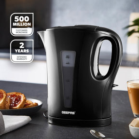 1.7L Fast-Boil Cordless Black Electric Kettle