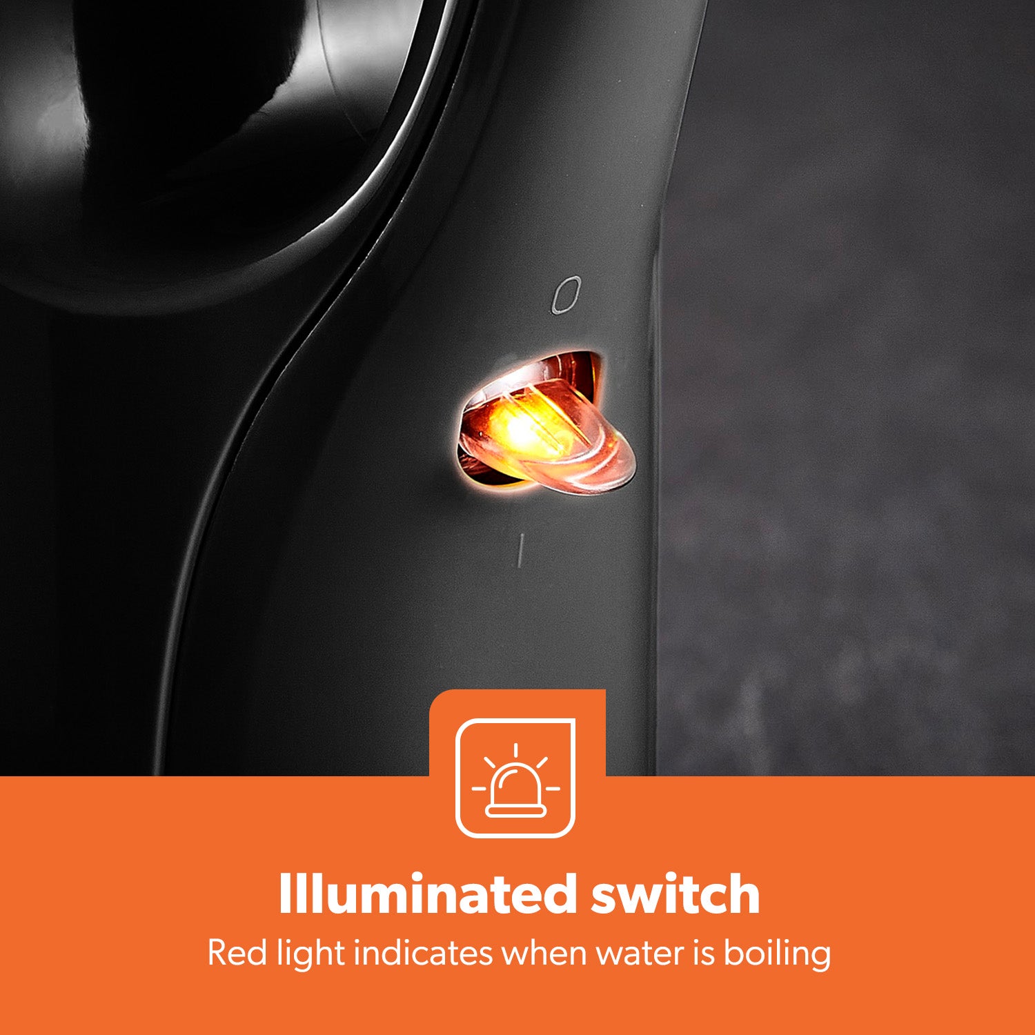 1.7L Fast-Boil Cordless Black Electric Kettle