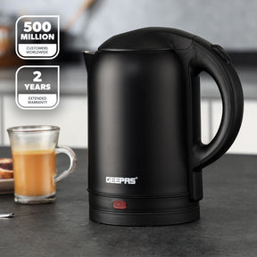1.8L Matte Black Stainless Steel Electric Kettle 1800W