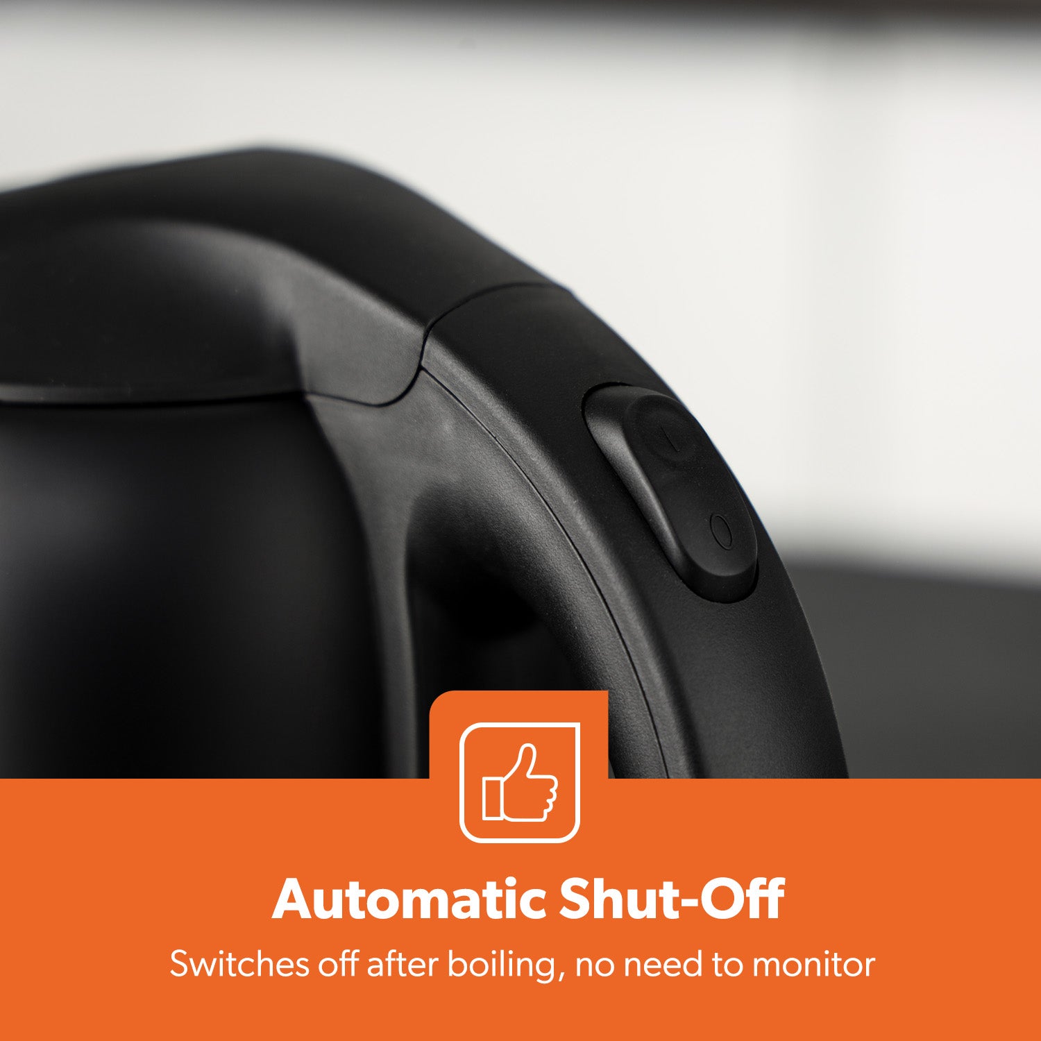 1.8L Matte Black Stainless Steel Electric Kettle 1800W