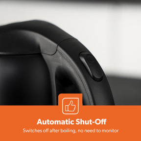 1.8L Matte Black Stainless Steel Electric Kettle 1800W