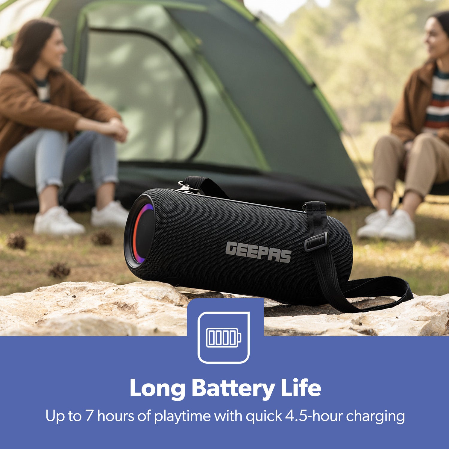 360° Bluetooth Capsule Speaker With RGB Party Lights