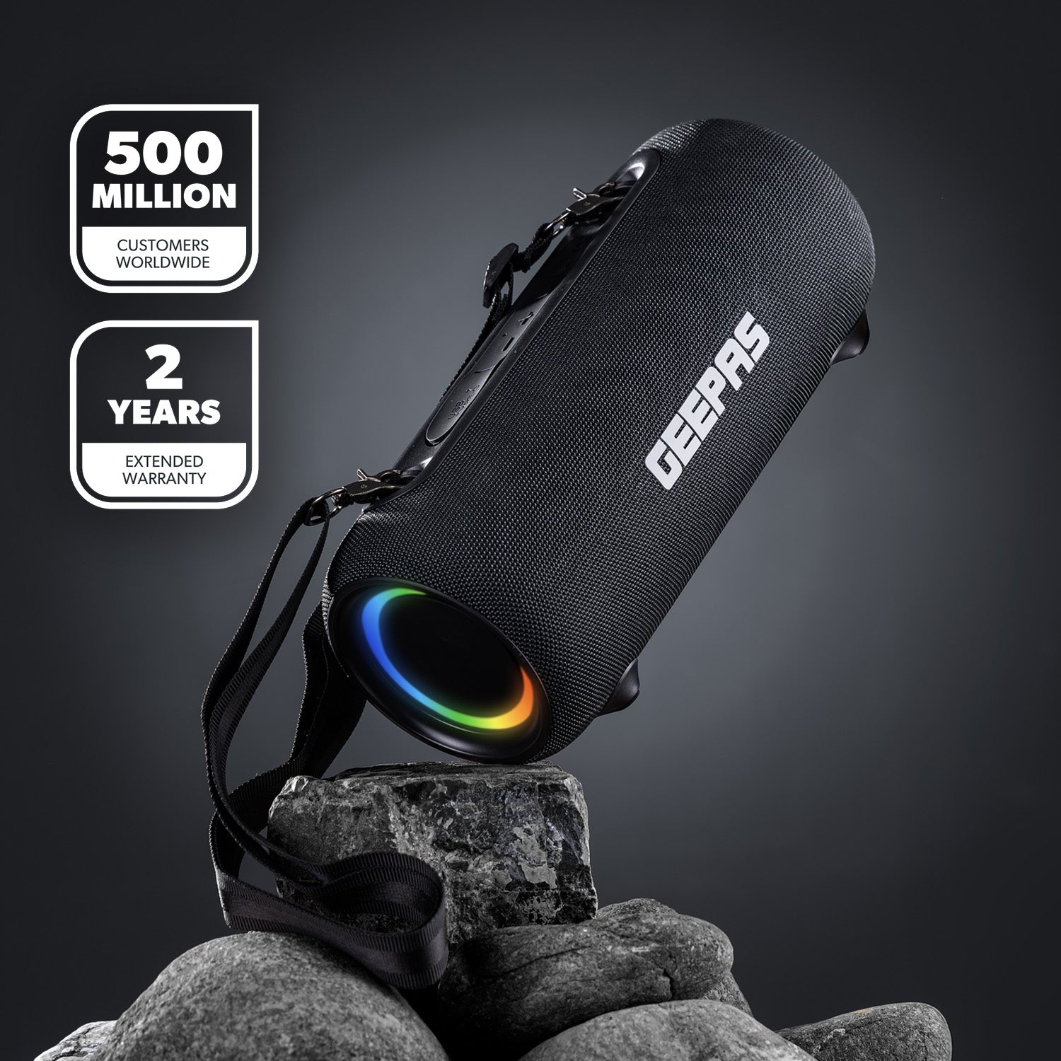 360° Bluetooth Capsule Speaker With RGB Party Lights