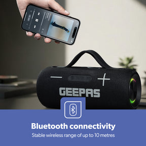 Portable Bluetooth Speaker With Carry Strap IPX5 Wireless RGB Lights