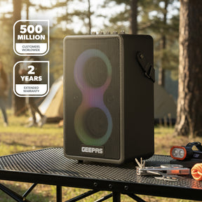 Karaoke Machine RGB Bluetooth Speaker With Wireless Microphone