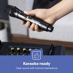 Portable Bluetooth Speaker With Wireless Microphone Karaoke Machine