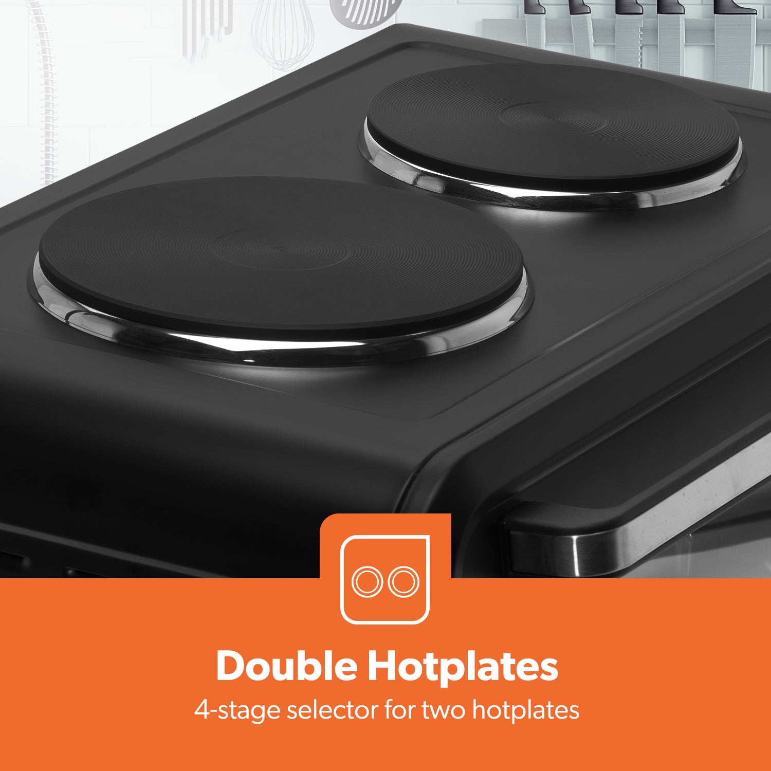 38L Rotisserie Electric Mini Oven With Double Hot Plates