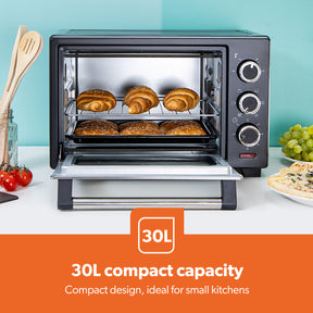 30L Electric Mini Oven and Grill Cooker With Rotisserie