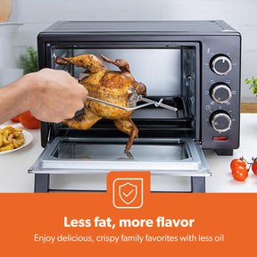 30L Electric Mini Oven and Grill Cooker With Rotisserie