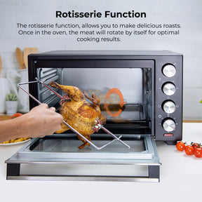 38L Fast-Bake Electric Rotisserie Mini Oven and Grill