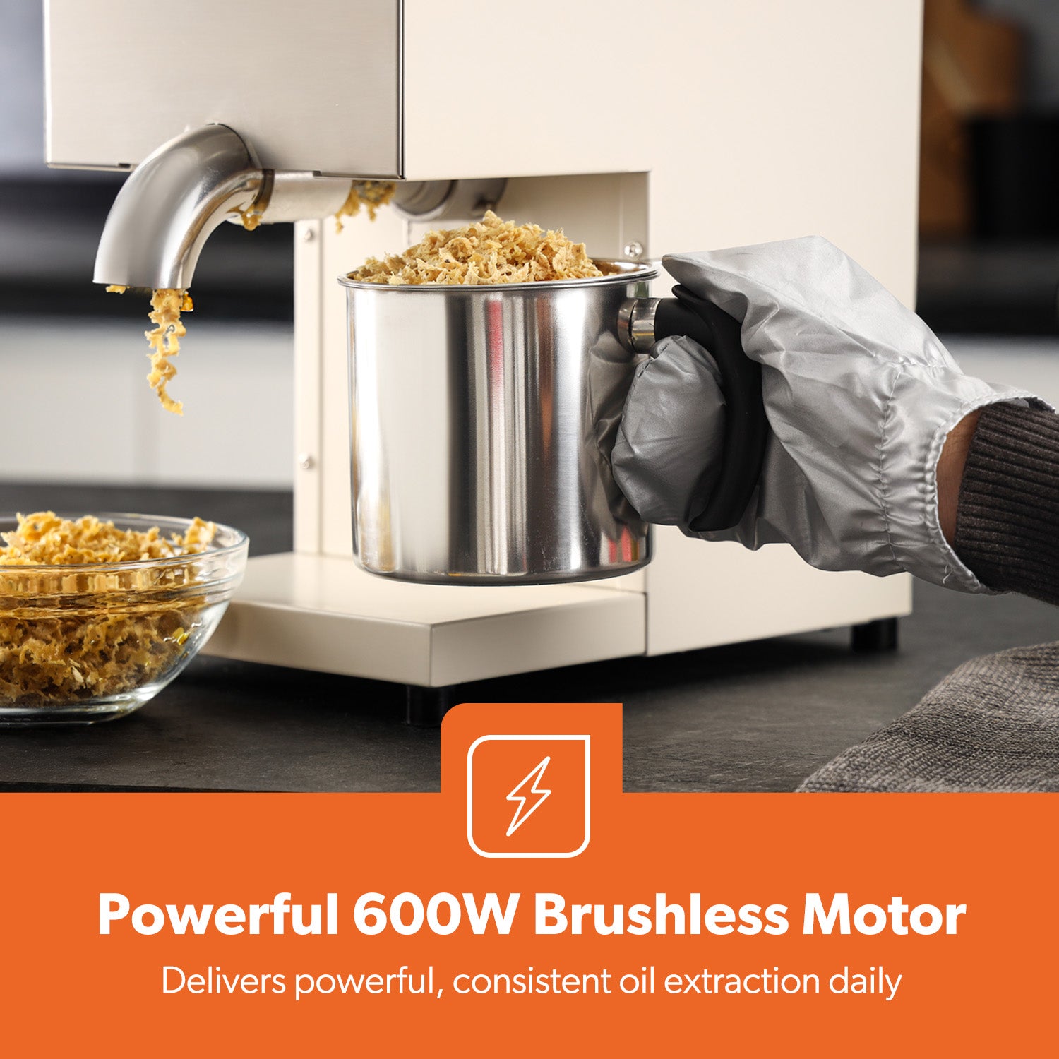 Oil Press Machine 600W Cold & Hot Oil Extractor With Temp Control