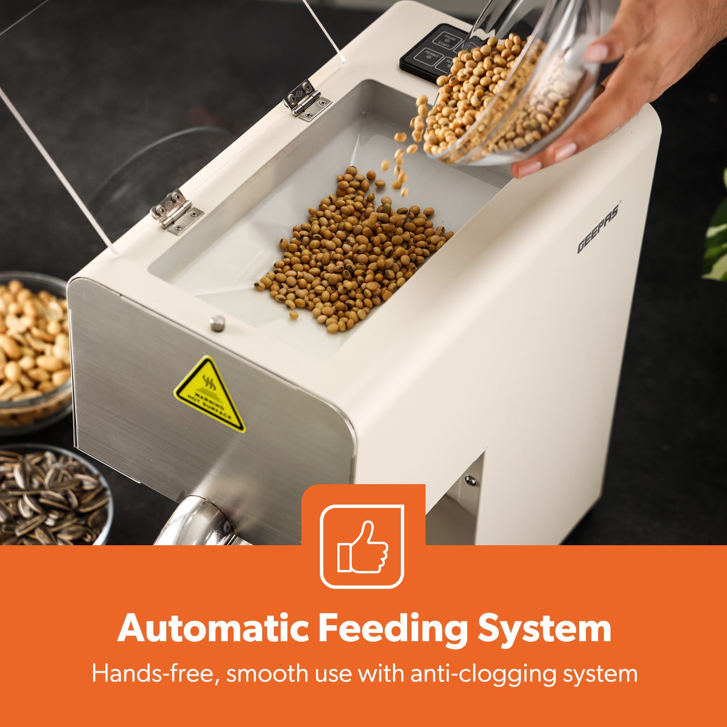 Oil Press Machine 600W Cold & Hot Oil Extractor With Temp Control