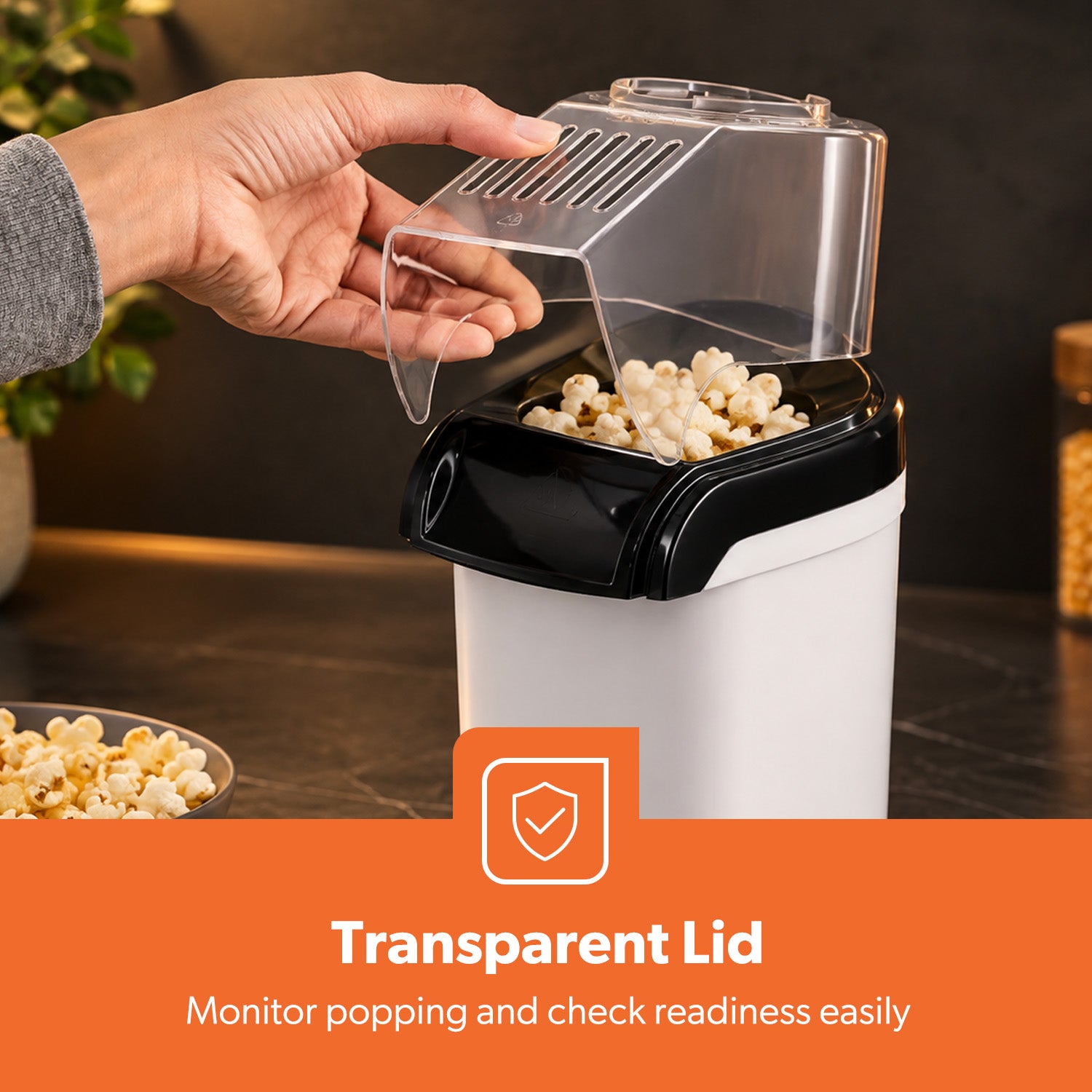 White Mini Electric Home Fat-Free Popcorn Maker