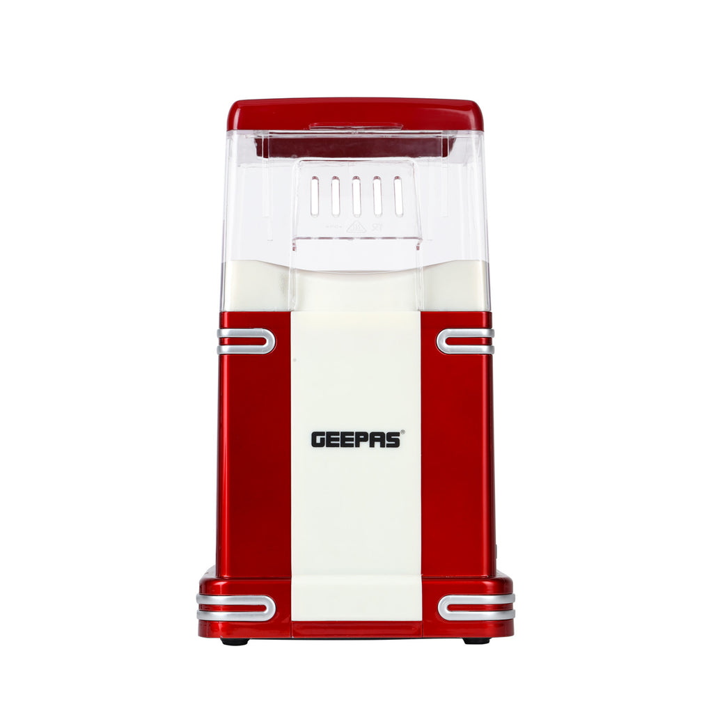 1200W Red White Cinema Retro Style Air Popcorn Maker