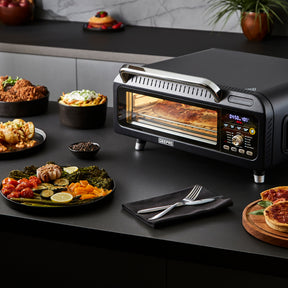 15-In-1 Black Air Fryer Pizza Oven For Indoor & Outdoor 18L