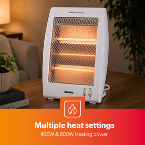Portable Upright Electric Quartz Halogen Heater 800W