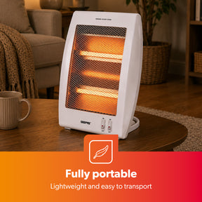Portable Upright Electric Quartz Halogen Heater 800W