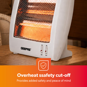 Portable Upright Electric Quartz Halogen Heater 800W