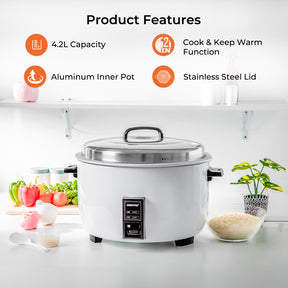 4.2L Stainless Steel Electric Rice Cooker and Steamer