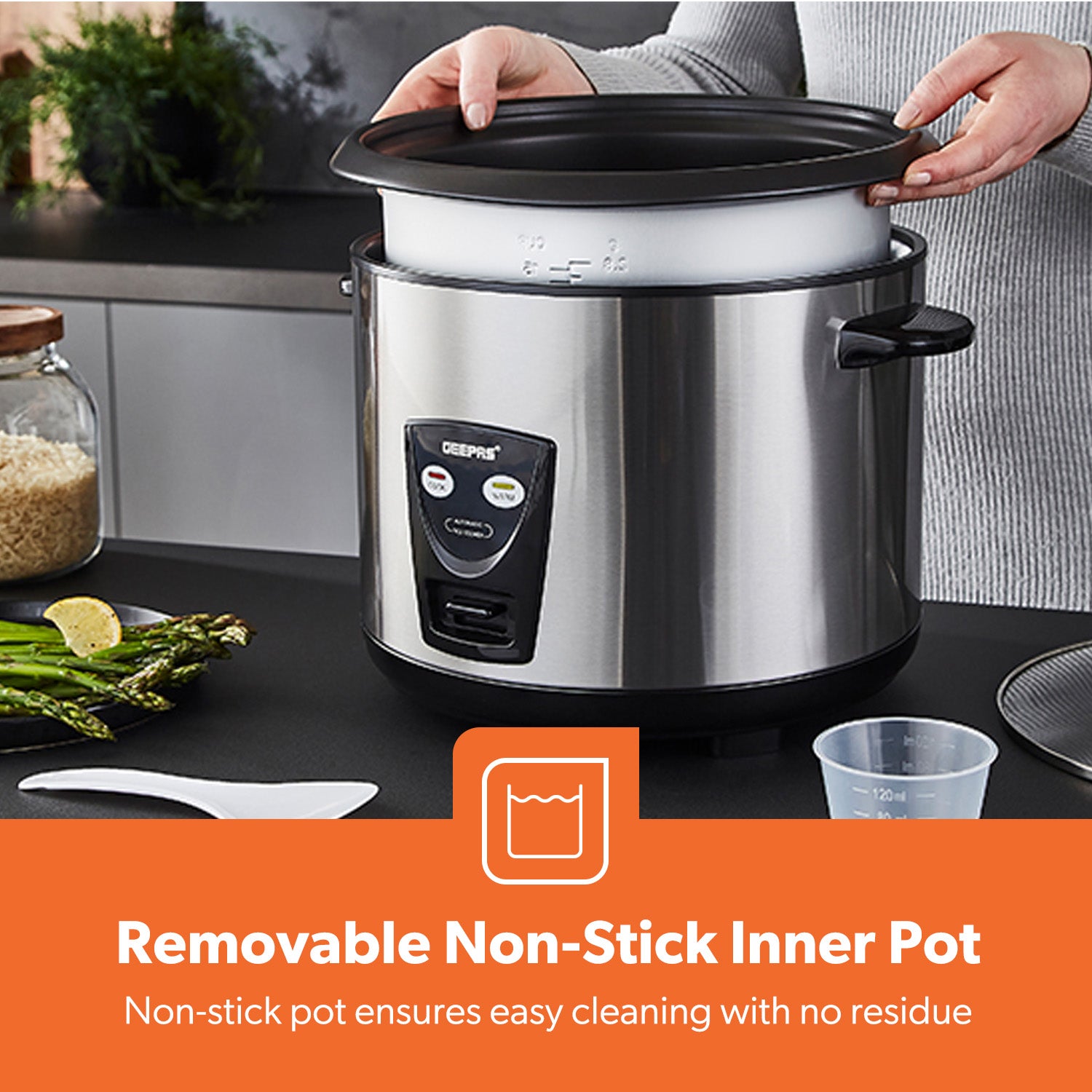 Deluxe Rice Cooker Non-Stick Pot 0.8L To 2.8L Auto Shut Off Keep Warm 350W-1000W Deluxe Rice Cooker Non-Stick Pot 0.8L To 2.8L Auto Shut Off Keep Warm 350W-1000W