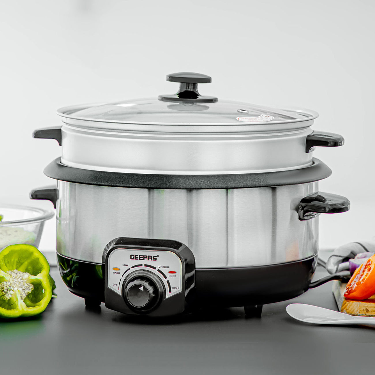 7-In-1 Energy Smart Multi-Cooker and Slow Cooker Pot | Geepas UK