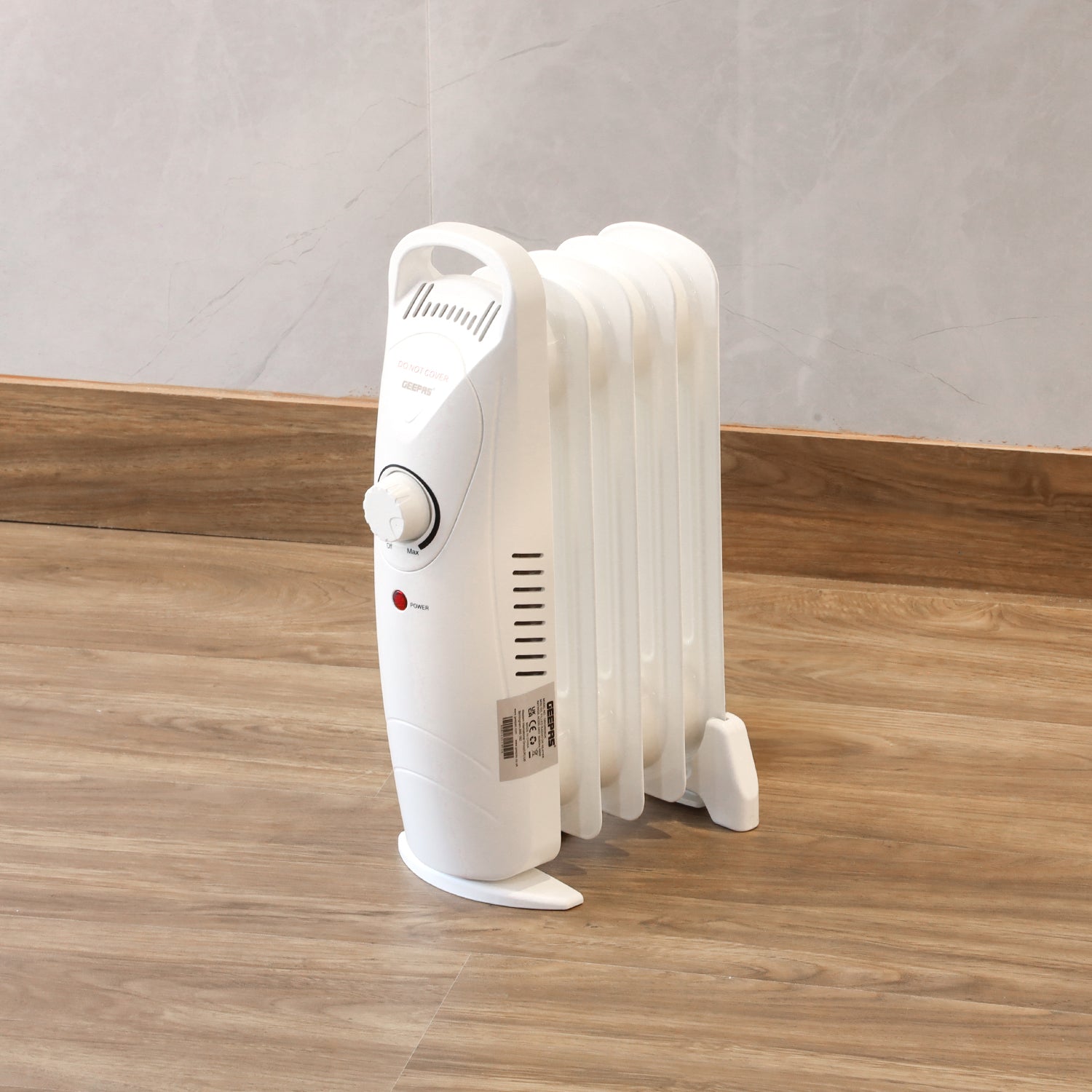 5-Fin White Oil-Filled Radiator 450W Electric Heater