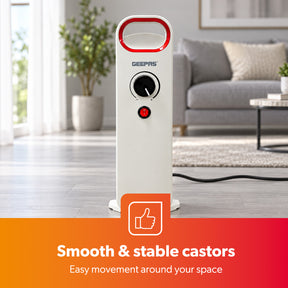 5-Fin White Oil-Filled Radiator 450W Electric Heater