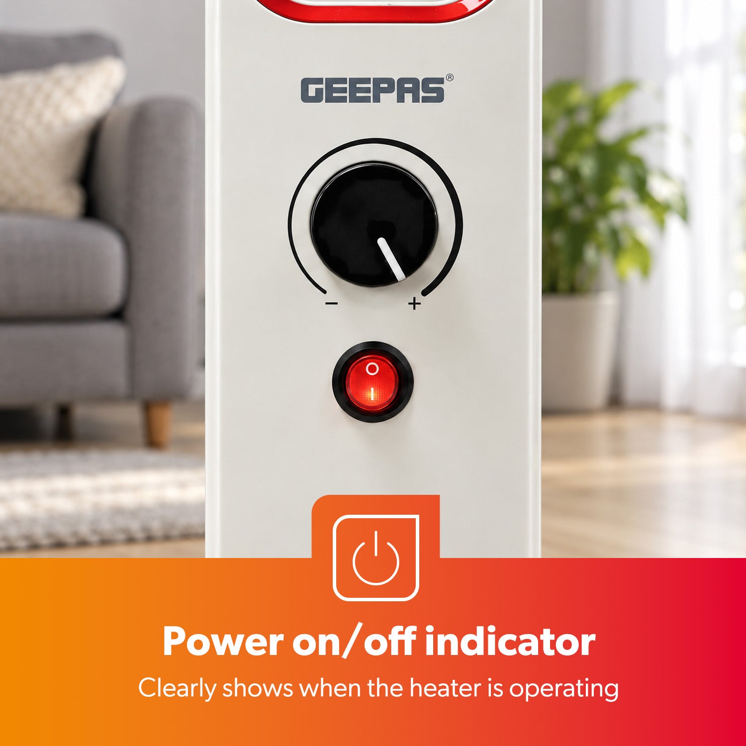 5-Fin White Oil-Filled Radiator 450W Electric Heater