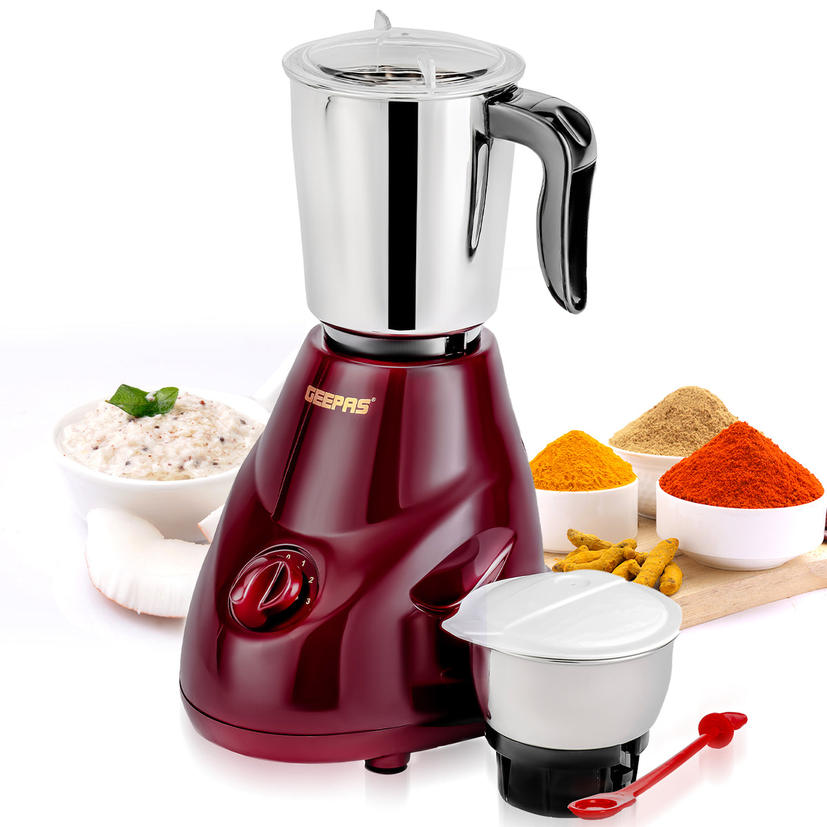 2-In-1 Multifunctional Wet and Dry Indian Mixer Grinder 550W