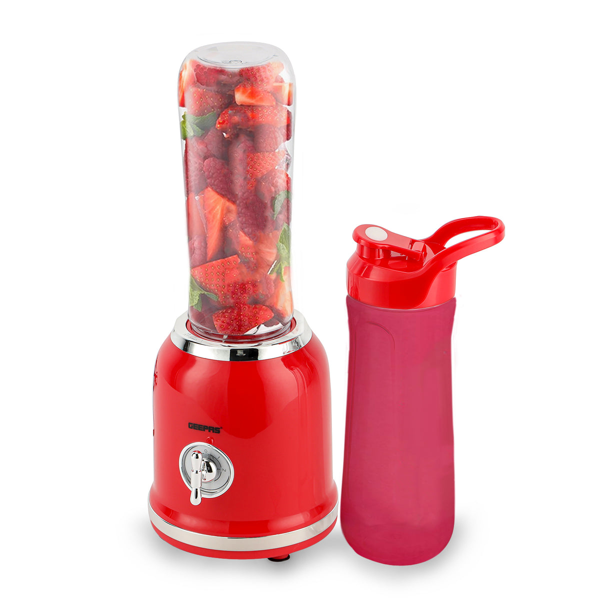 Geepas Red Blender and water bottle 