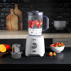 2-In-1 White Smoothie Blender and Coffee Grinder