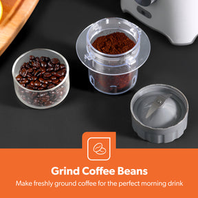 2-In-1 White Smoothie Blender and Coffee Grinder