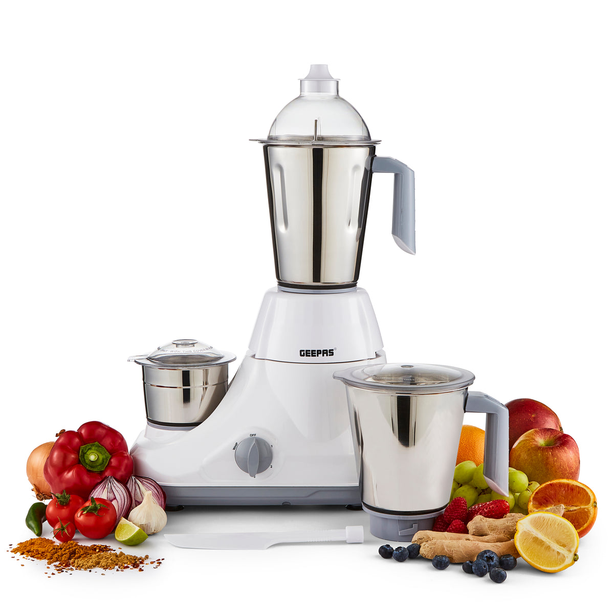 3-In-1 Mixer Grinder - Wet & Dry Grinding With 3 Speed Settings