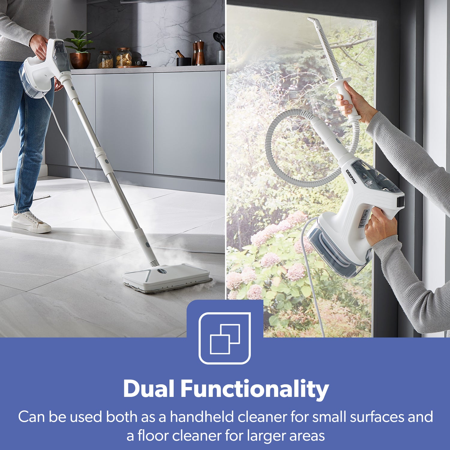 9-In-1 Digital Multipurpose Steam Mop, Cleaner and Sanitiser 1500W