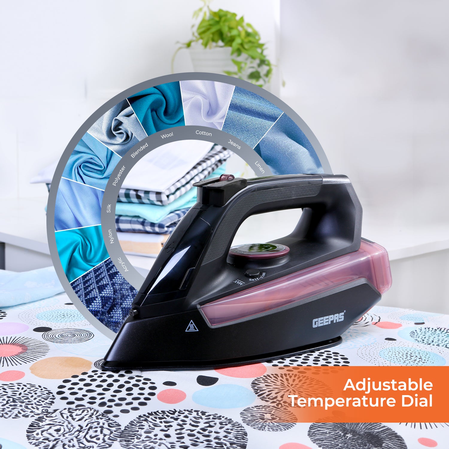 2-In-1 Ceramic Steam Wet and Dry Clothes Iron